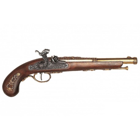 Percussion pistol, France 1832. Gold