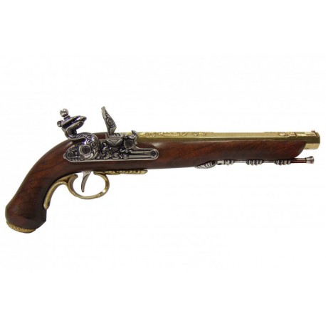 Flintlock dueling pistol, Versailles (France) 1810. gold