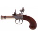 English Flintlock Pistol, 18th C Silver