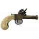 English Flintlock Pistol, 18th C gold