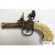 English Flintlock Pistol, 18th C gold