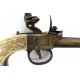 Inglês pistola flintlock, século XVIII ouro