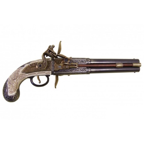 Double-barrelled turn-over pistol
