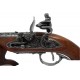 Flintlock pistol, India 18th. C. (left-handed). Gray