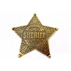 Five point ball tipped star badge