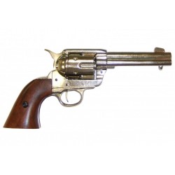 Replica Colt Peacemaker .45 Nickel Revolver USA 1873 Denix 1186/G
