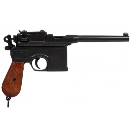 Pistola Mauser 1898. Punho de madeira