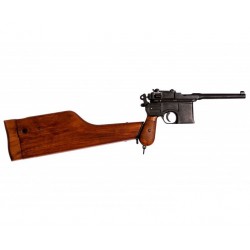 Mauser C96 with Wood Stock, 1896 - German Replica by Denix 1025