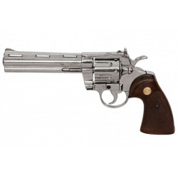 Revólver Python 6” réplica Denix, USA 1955, .357 Magnum, , metal, tambor giratorio y simulador de disparo