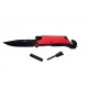 Navaja asistida de rescate Third 17576R, mango de aluminio rojo. Con clip y caja de presentación.
