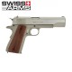 Swiss Arms P1911 Pistola Full Metal Blow Back Plata/madera 4,5MM CO2