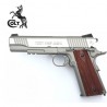 Colt 1911 Rail Gun Pistola 6mm Full Metal Blowback CO2 Niquel/Madera