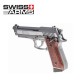 Swiss Arms 92 Pistola 4.5MM CO2 Full Metal Blow Back Plata/Madera