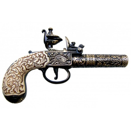 Flintlock pocket pistol, London 1795