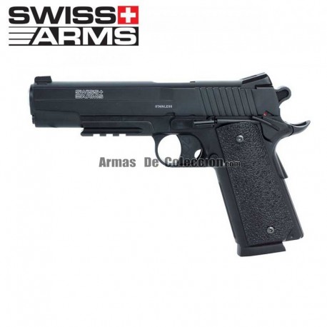 SWISS ARMS 1911 MATCH , 4.5mm GUN CO2 METAL SLIDE