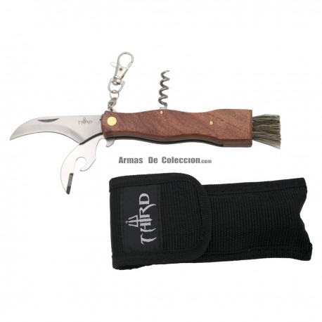 Navaja setera Third K1279 mango de madera, hoja de acero inox de 7.8 cm.