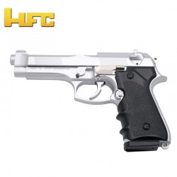 HFC Type Beretta 92FS Chrome - Heavy Spring Pistol - 6 mm.