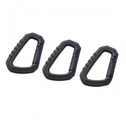 Carabiner PVC FMA Molle Pack 3 Units Black