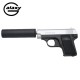 Galaxy tipo Colt 25 con estabilizador -FULL METAL- bicolor - Pistola Muelle - 6 mm