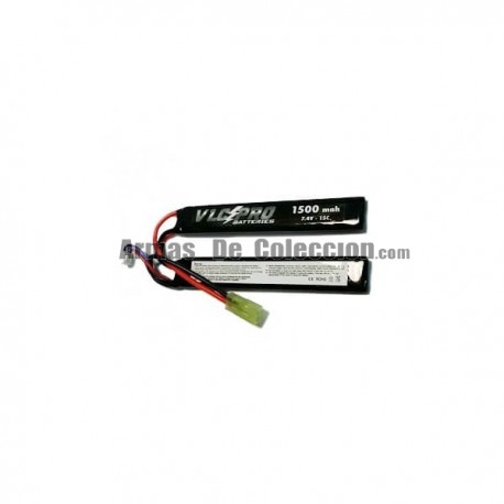 BATERIA VLC-PRO LIPO 7.4V 1500mah 15C DOBLE NEGRA