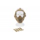 Full Face Steel Mesh Mask w/Fast Helmet Adapter (Tan Color)