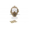 Full Face Steel Mesh Mask w/Fast Helmet Adapter (Tan Color)