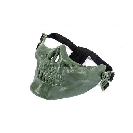 Half Face Skull Mask MKI (Green Color)