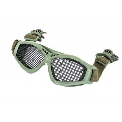 Grid protection glasses with quick clip for OD Green helmet