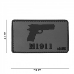 Parche PVC 3D M1911 Gris - Negro