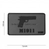 PARCHE PVC 3D M1911 GRIS-NEGRO