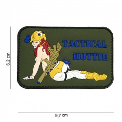 Parche PVC 3D Mujer Tactical Hottie Verde / Aamarillo