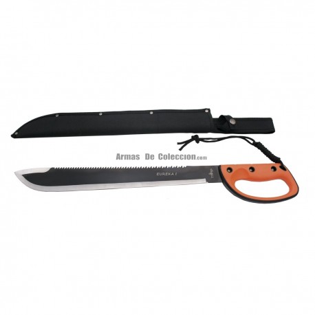 Machete cortacañas Third S2020 hoja de acero inox de 45 cm con mango de ABS y goma fundida, con funda de nylon.