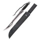 Machete corta cañas Third H0063BK hoja de acero 420 de 47 cm, mango de cuerda trenzada negra y funda de nylon.