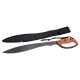 Machete cortacañas Third S2020B hoja de acero inox de 44 cm con mango de ABS y goma fundida, con funda de nylon.