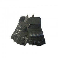 Luvas de proteção Reforços Airsoft Knuckles Dedos cortados KEVLAR Preto